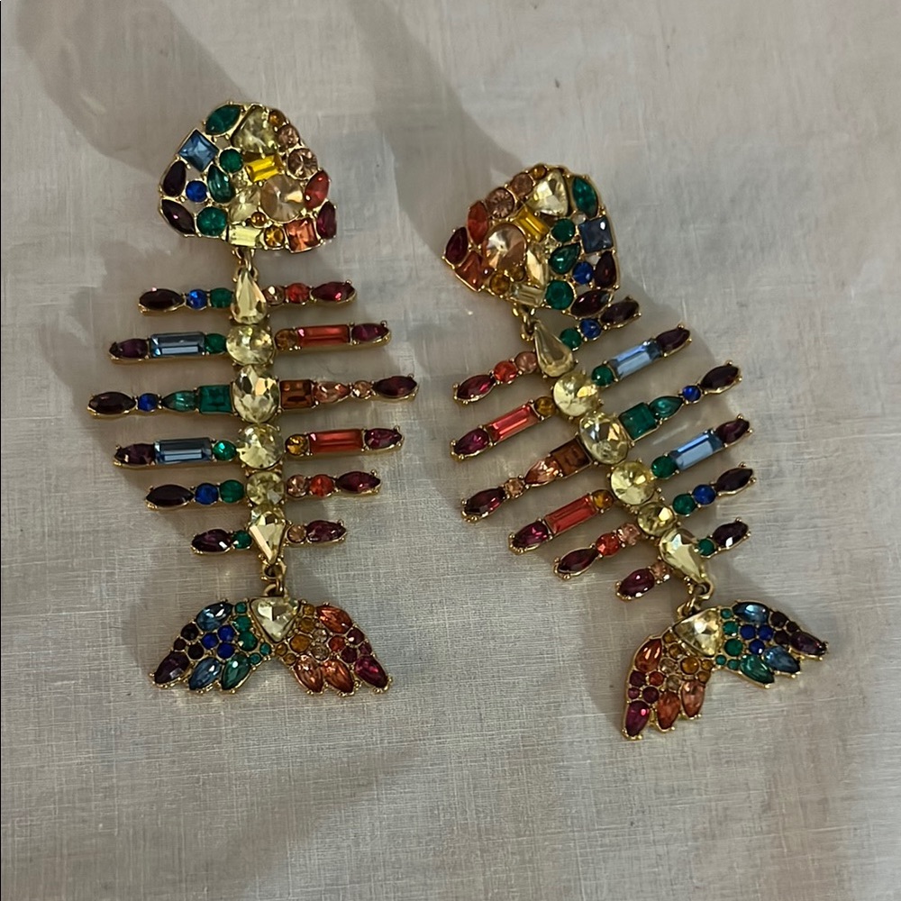 Colorful Fishbone Earrings